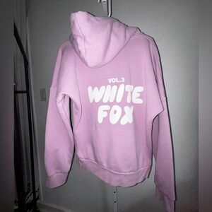 White Fox Pink Hoodie